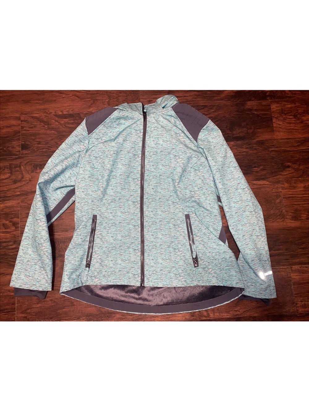 Free Country Light Teal Hooded Zip-Up Ski Jacket